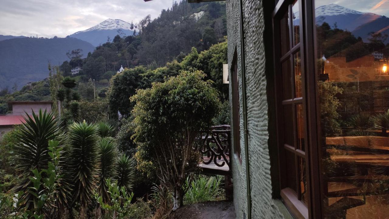 "Casa Verde" En Banos De Agua Santa Con Vista Al Volcan Tungurahua Exteriör bild